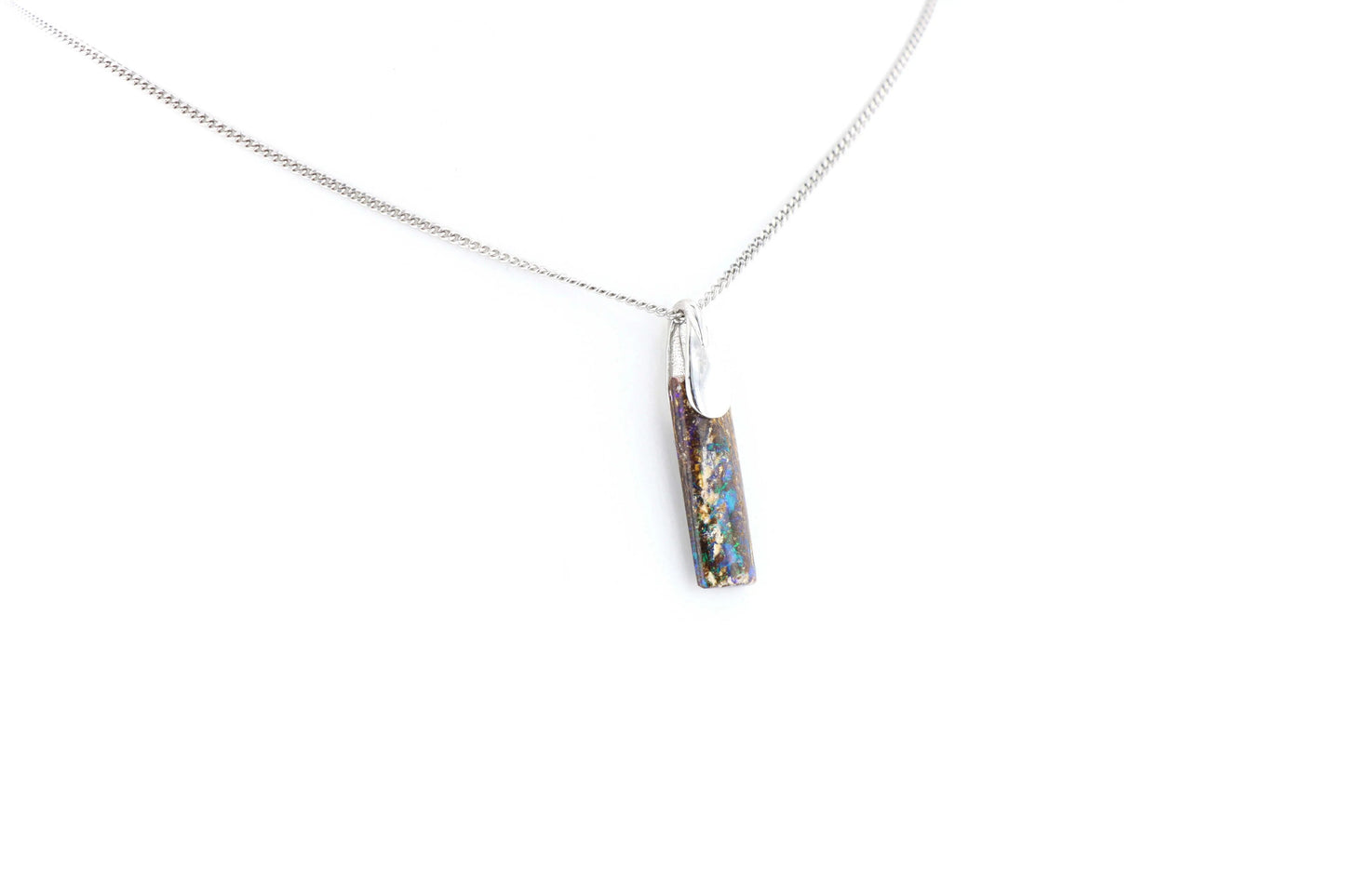 Pendentif Opale Bois Fossile 2 La Taillerie