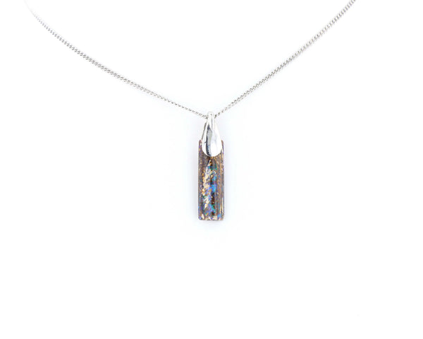 Pendentif Opale Bois Fossile 2 La Taillerie