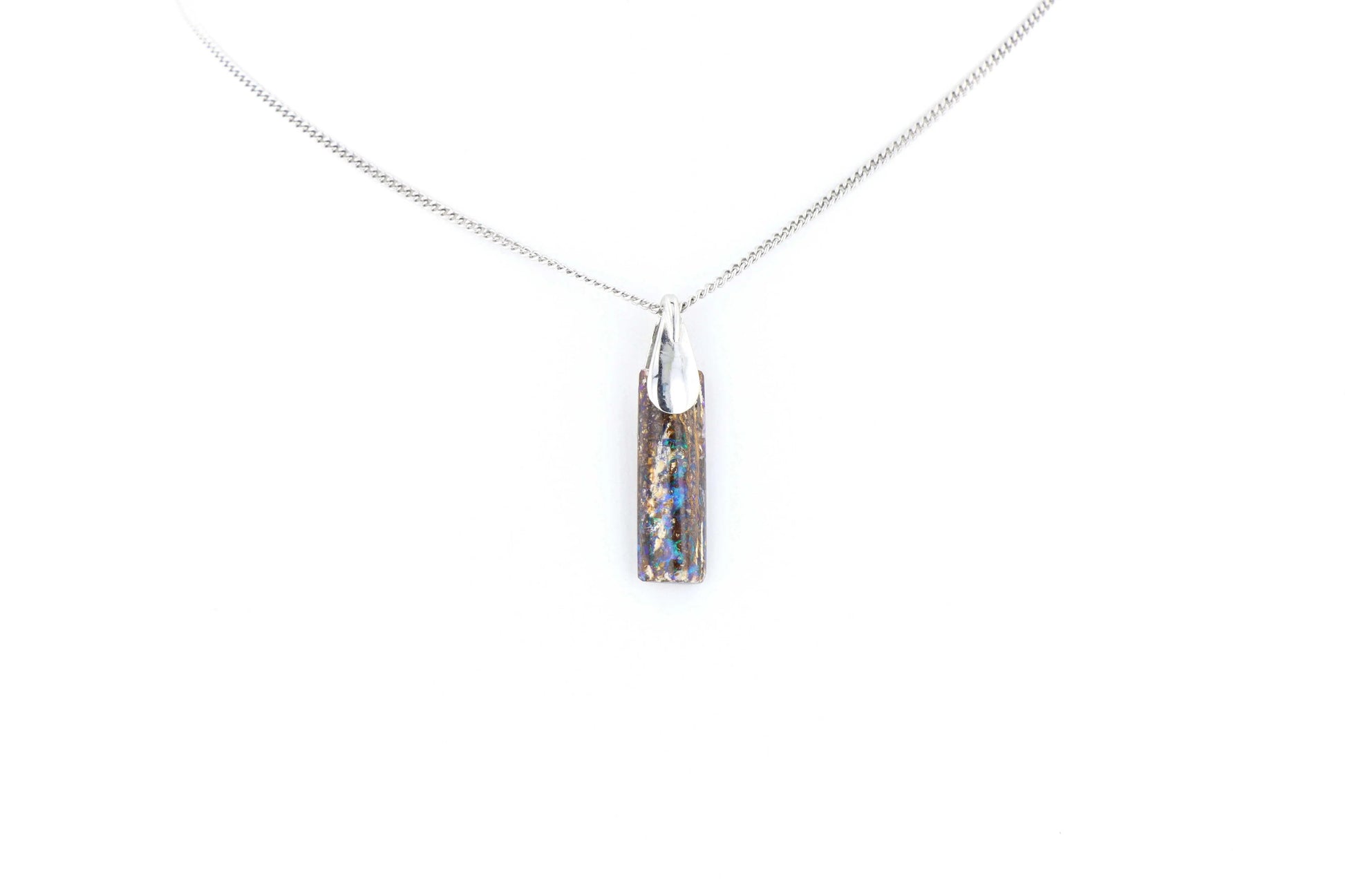 Pendentif Opale Bois Fossile 2 La Taillerie