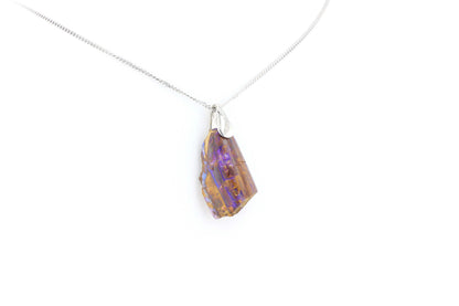 Pendentif Opale Bois Fossile 3 La Taillerie