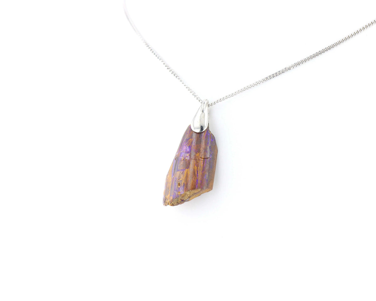 Pendentif Opale Bois Fossile 3 La Taillerie