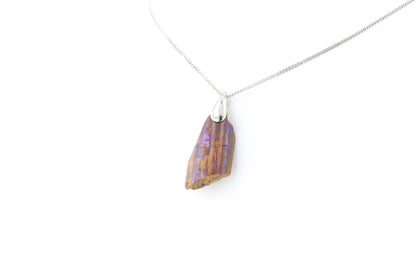Pendentif Opale Bois Fossile 3 La Taillerie