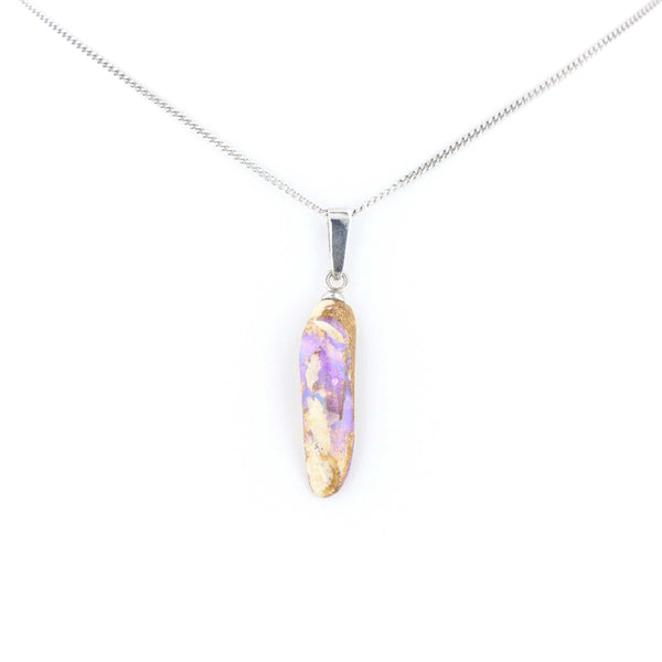 Pendentif Opale Bois Fossile 8 La Taillerie