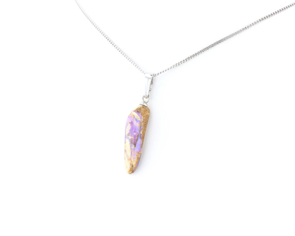 Pendentif Opale Bois Fossile 8 La Taillerie