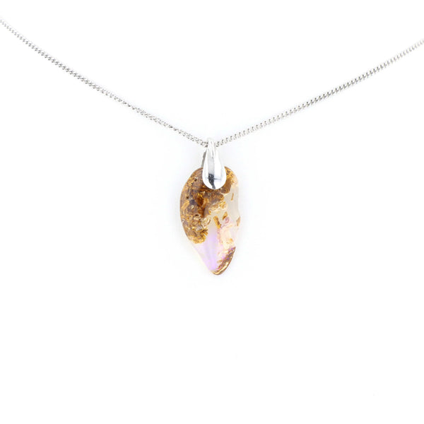 Pendentif Opale Bois Fossile 11 La Taillerie