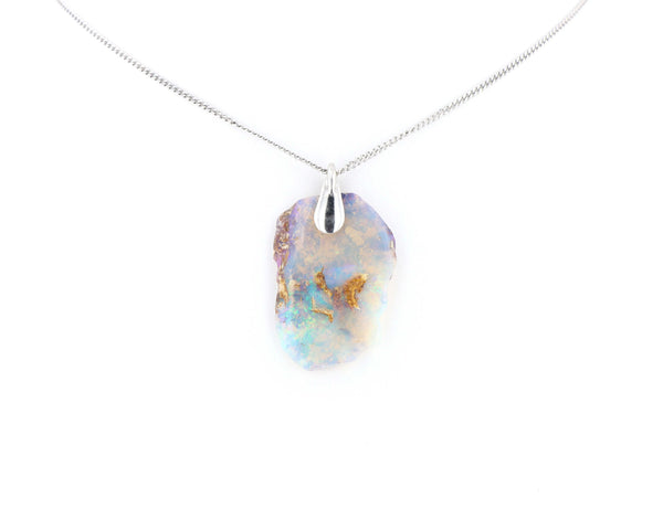 Pendentif Opale Bois Fossile 13 La Taillerie