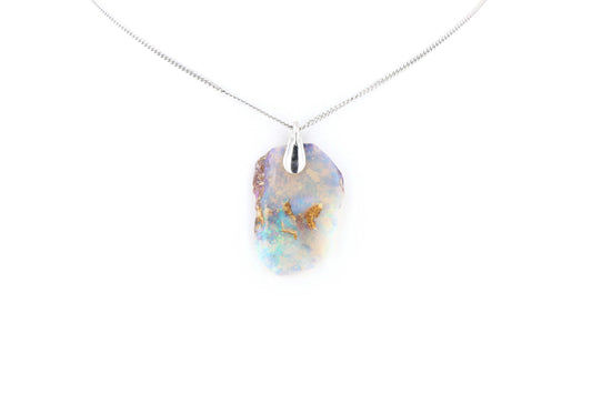 Pendentif Opale Bois Fossile 13 La Taillerie