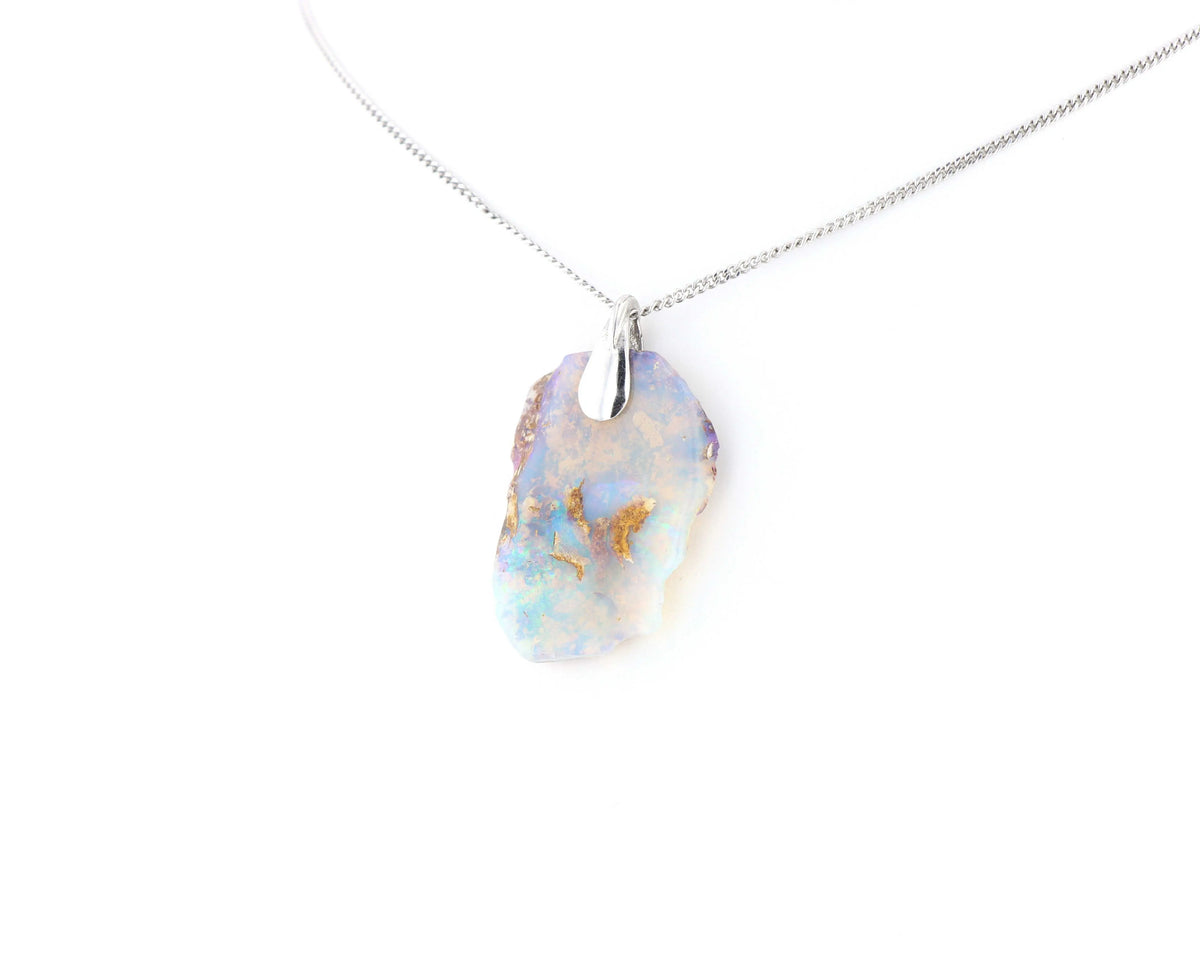 Pendentif Opale Bois Fossile 13 La Taillerie