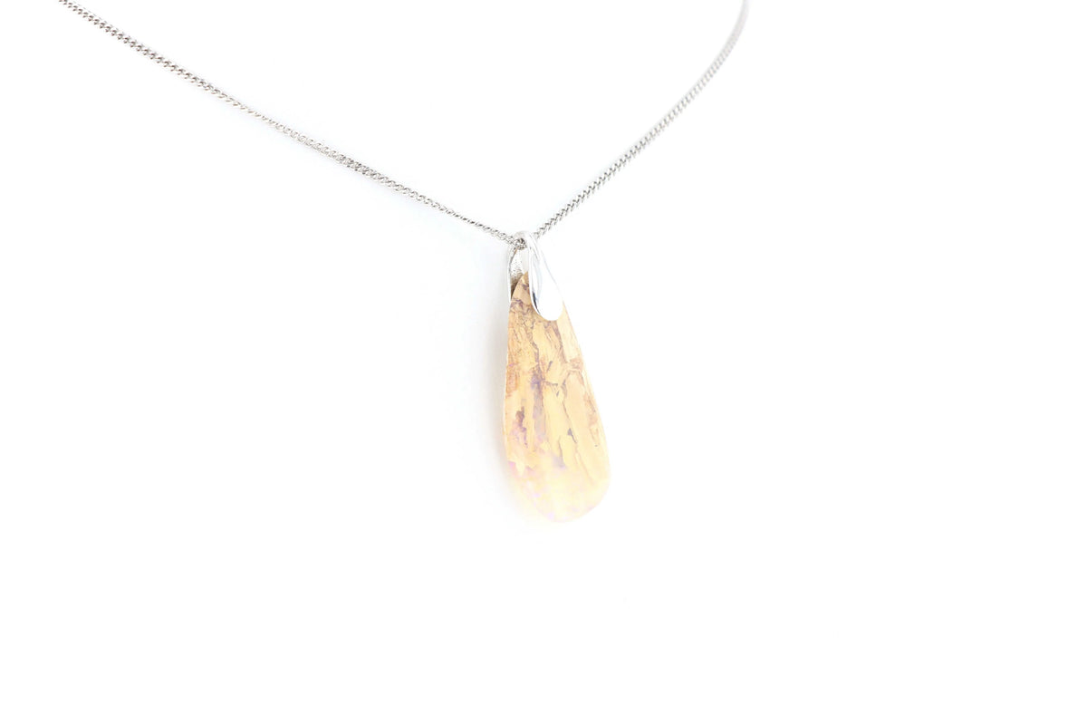 Pendentif Opale Bois Fossile 17 La Taillerie