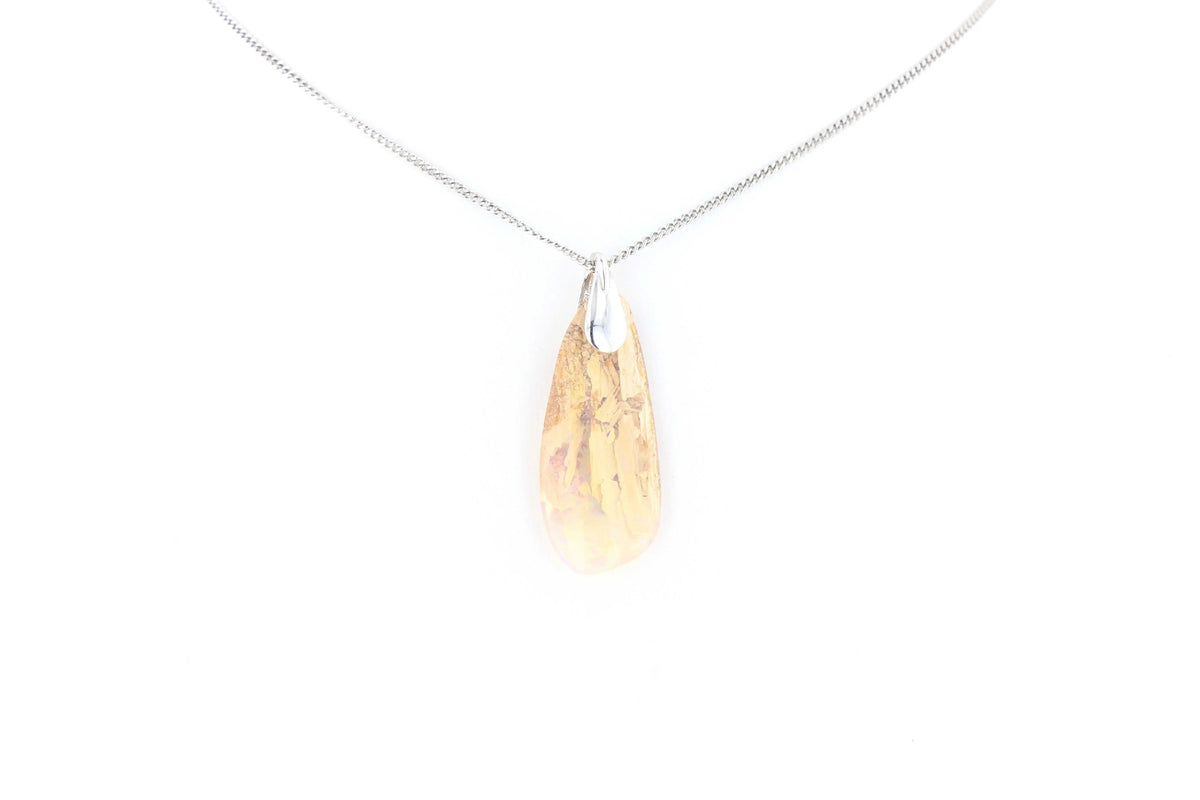 Pendentif Opale Bois Fossile 17 La Taillerie