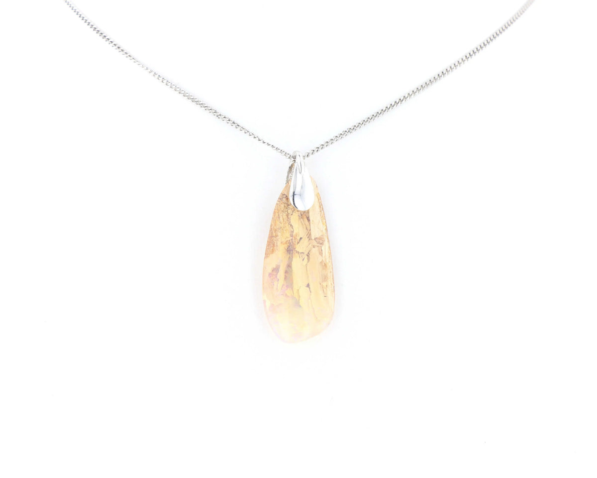 Pendentif Opale Bois Fossile 17 La Taillerie