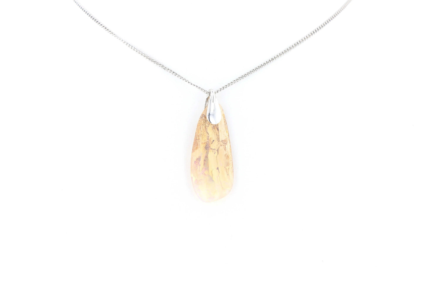 Pendentif Opale Bois Fossile 17 La Taillerie