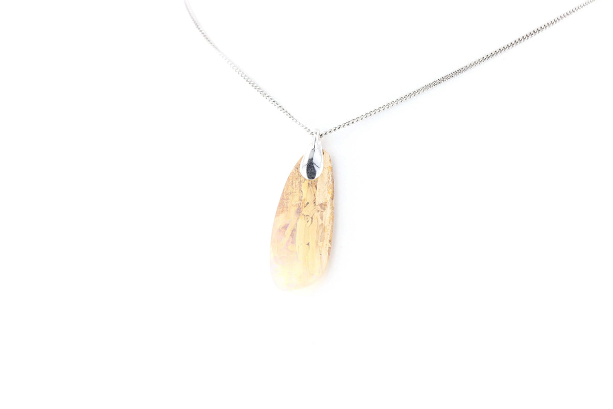 Pendentif Opale Bois Fossile 17 La Taillerie