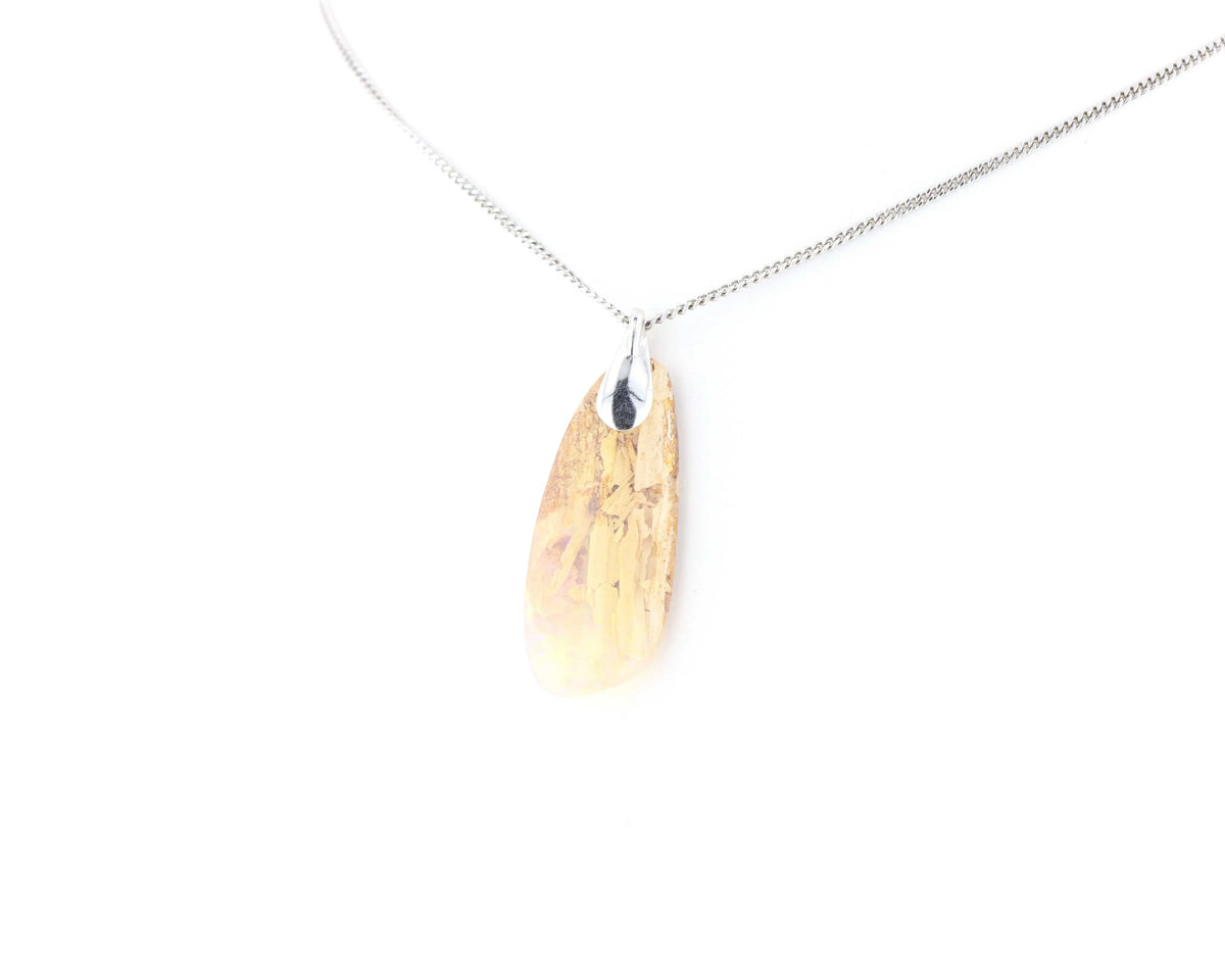Pendentif Opale Bois Fossile 17 La Taillerie