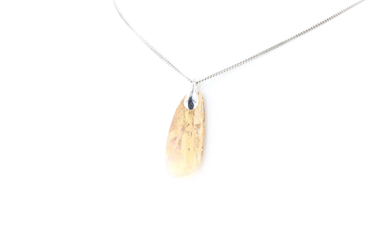 Pendentif Opale Bois Fossile 17 La Taillerie