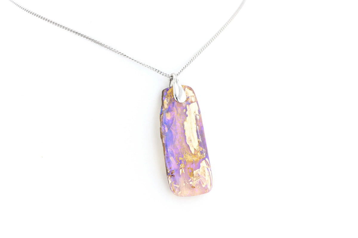 Pendentif Opale Bois Fossile 19 La Taillerie