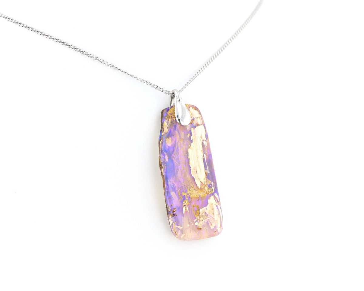 Pendentif Opale Bois Fossile 19 La Taillerie