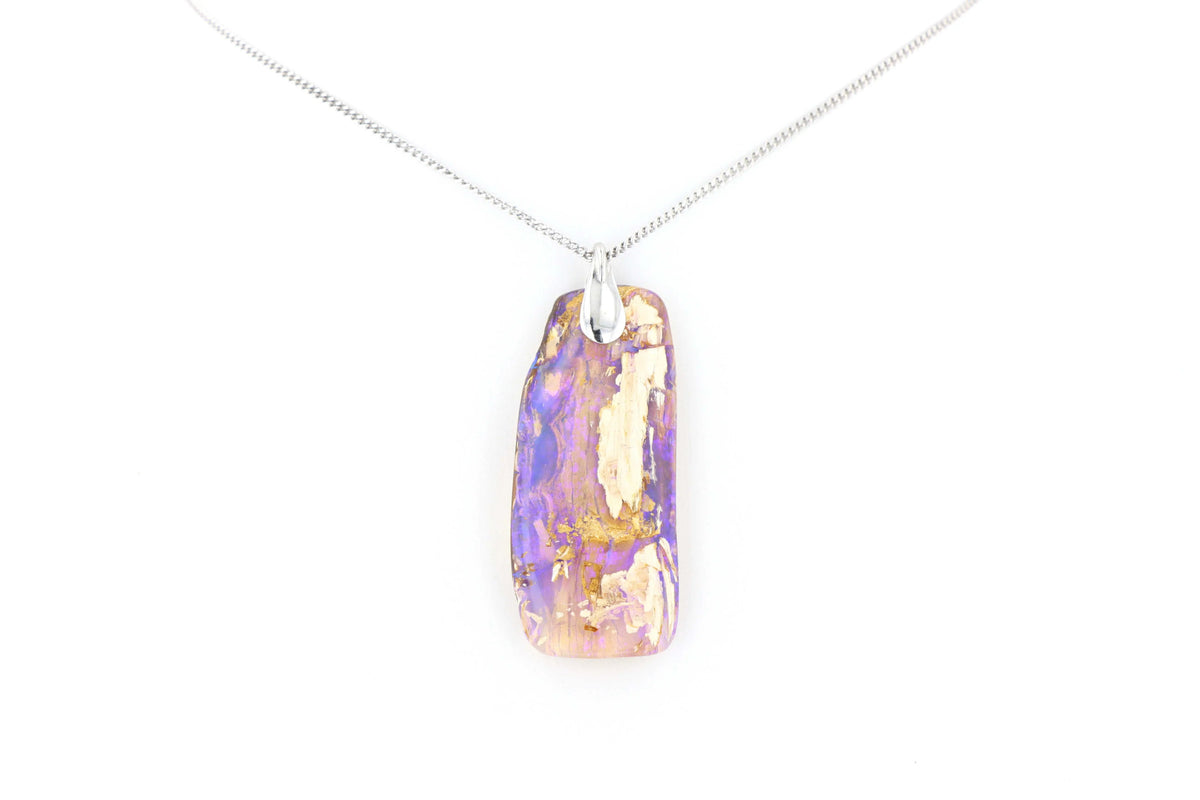 Pendentif Opale Bois Fossile 19 La Taillerie