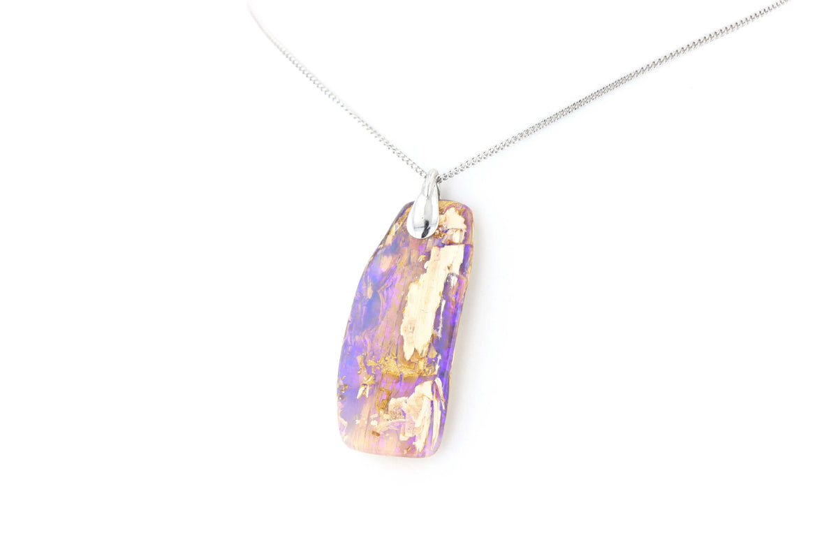 Pendentif Opale Bois Fossile 19 La Taillerie