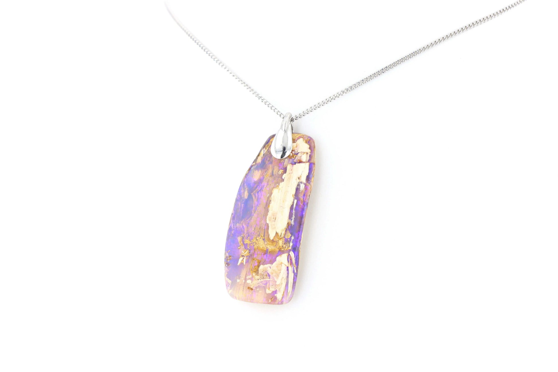 Pendentif Opale Bois Fossile 19 La Taillerie