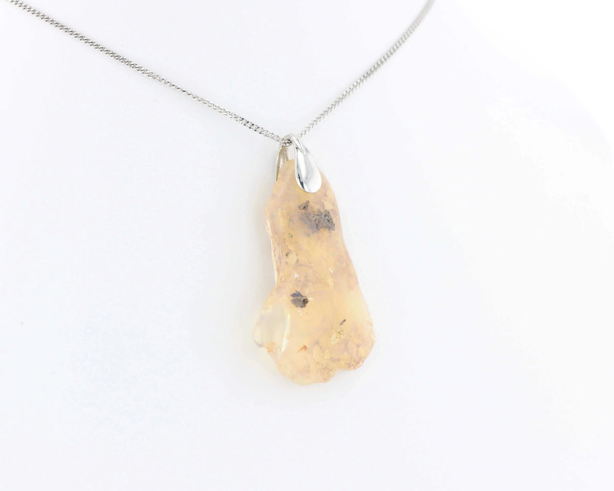 Pendentif Opale Bois Fossile 4 La Taillerie