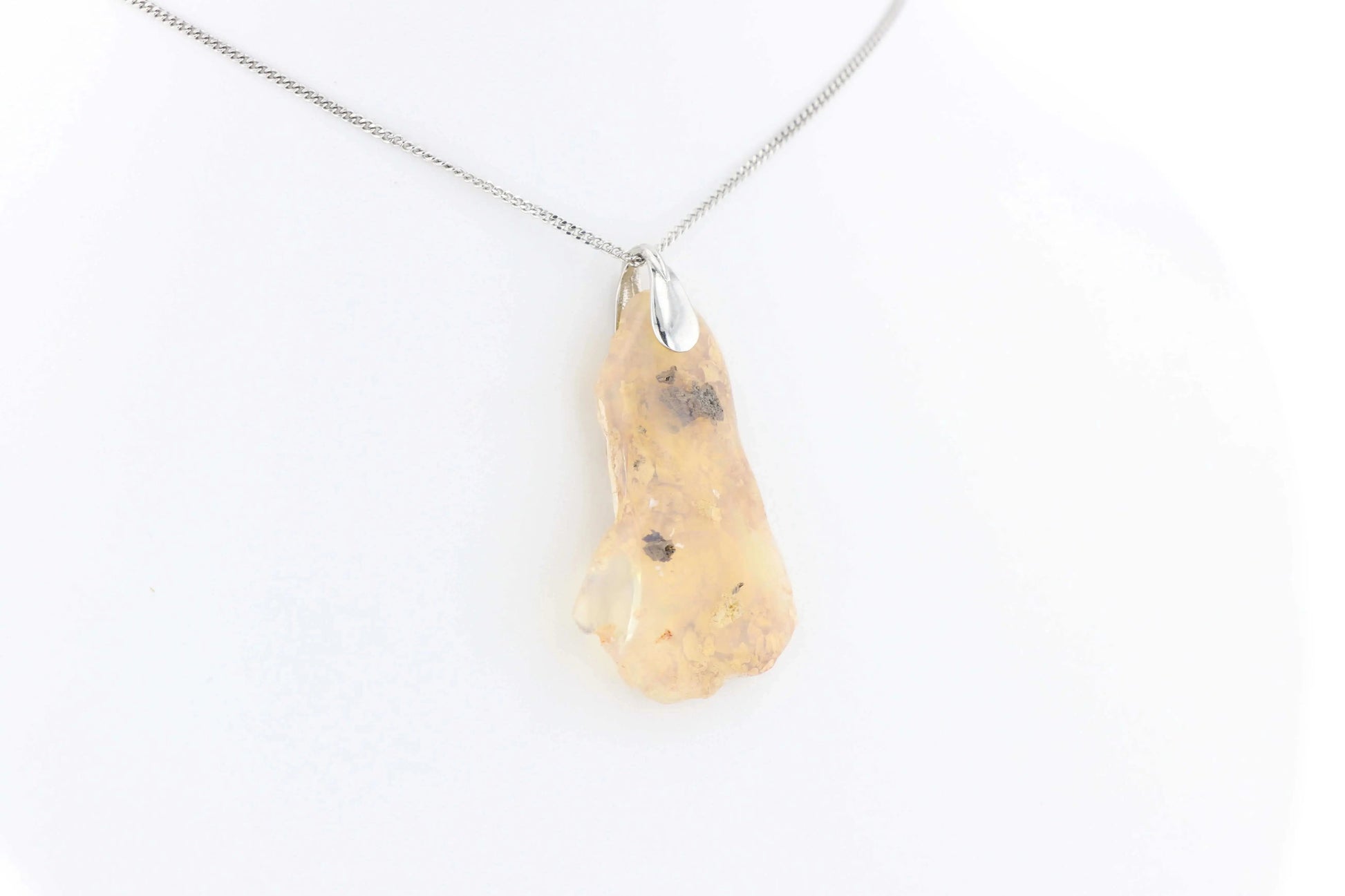 Pendentif Opale Bois Fossile 4 La Taillerie
