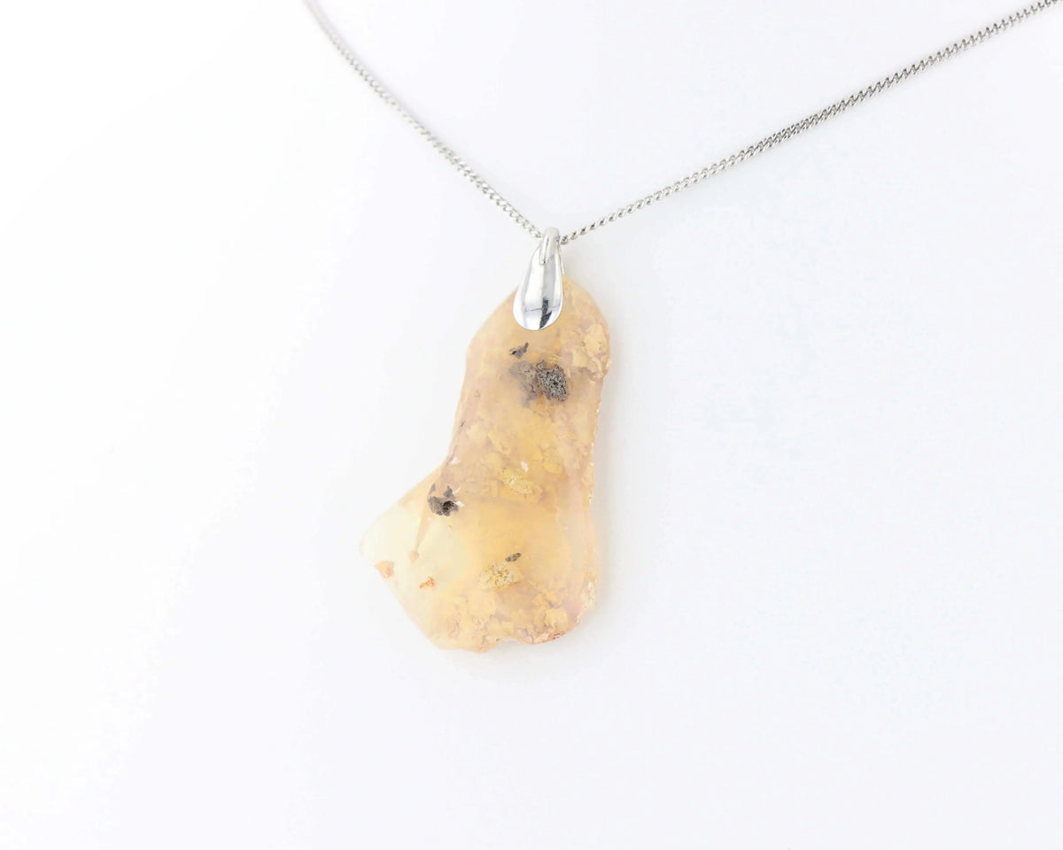 Pendentif Opale Bois Fossile 4 La Taillerie