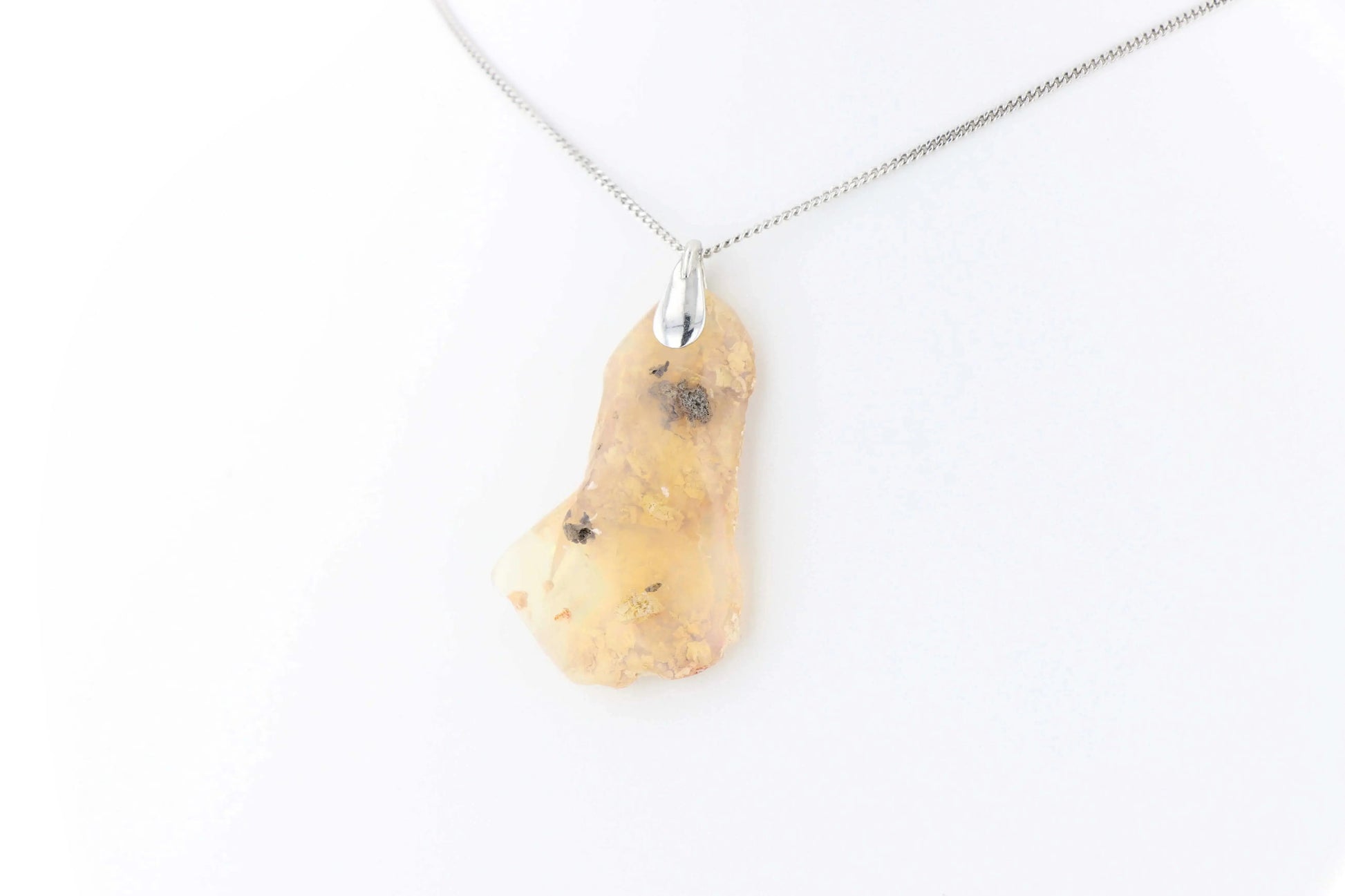 Pendentif Opale Bois Fossile 4 La Taillerie