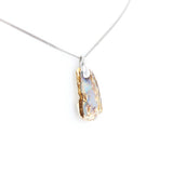 Pendentif Opale Bois Fossile 5 La Taillerie