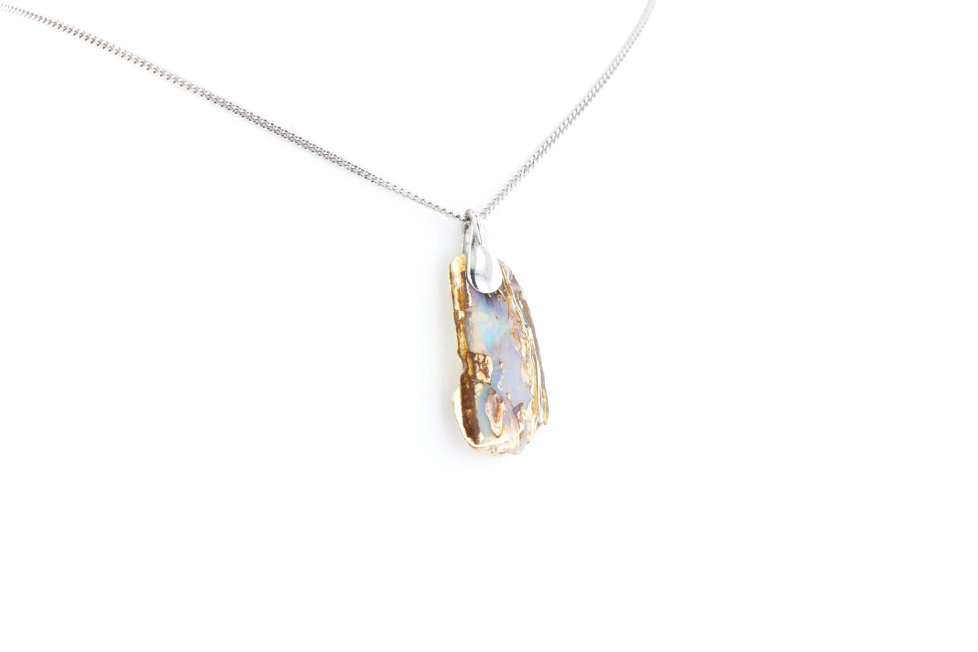 Pendentif Opale Bois Fossile 5 La Taillerie