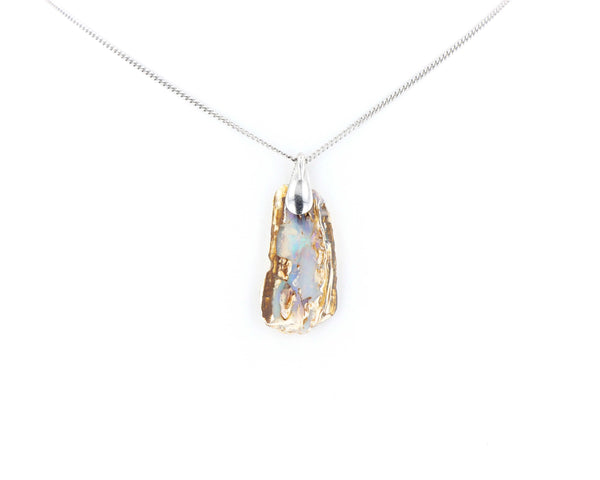 Pendentif Opale Bois Fossile 5 La Taillerie