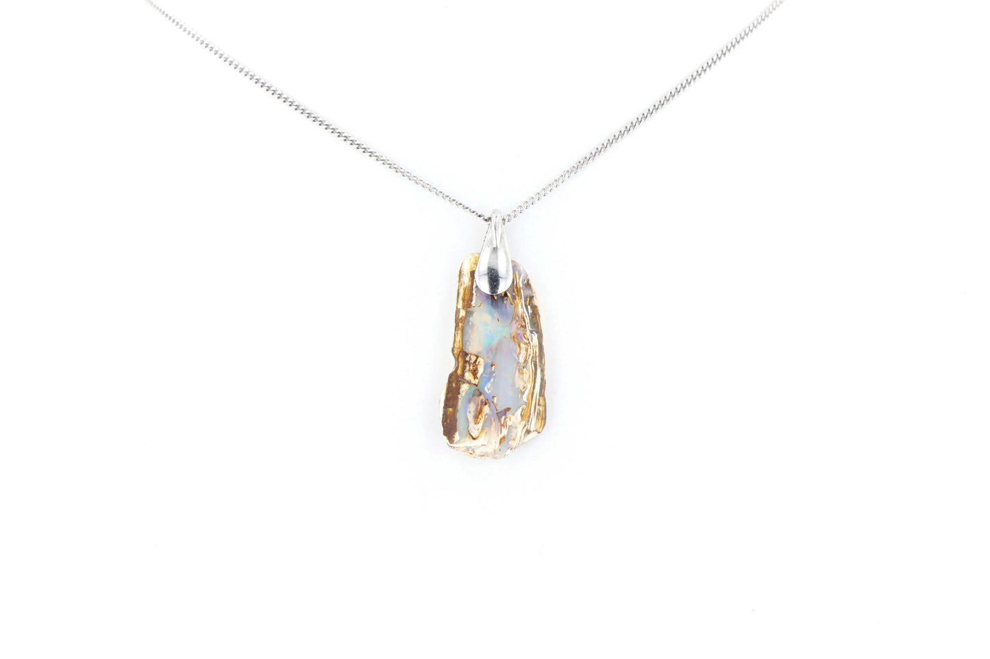 Pendentif Opale Bois Fossile 5 La Taillerie