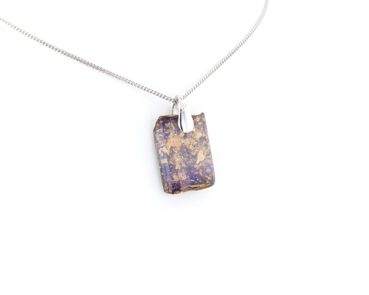 Pendentif Opale Bois Fossile 6 La Taillerie
